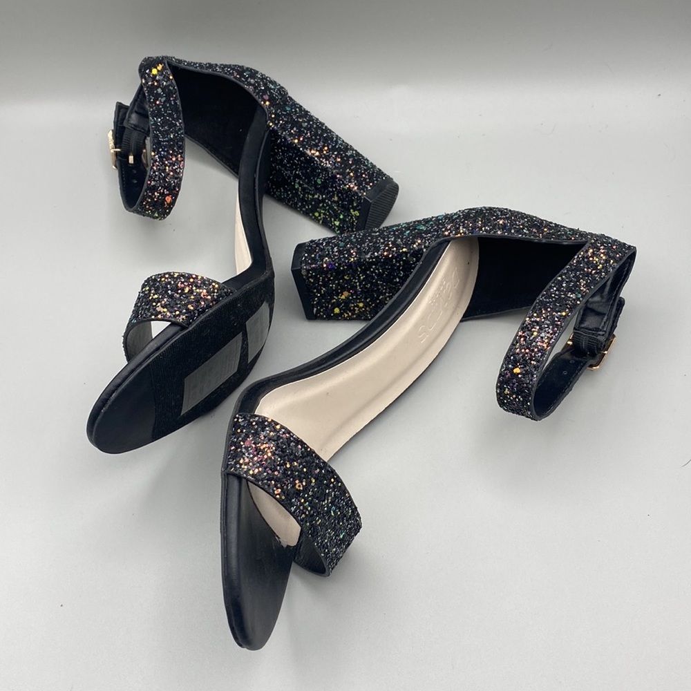 David’s Bridal Sequin Block heels US Womens 8 Black